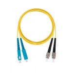 Шнур оптический переходной, двойной, одномодовый SM 9/125 OS2, <nobr><nobr>SC/UPC-FC/UPC,</nobr></nobr> LSZH нг (A)-HF, <nobr>1 м</nobr>